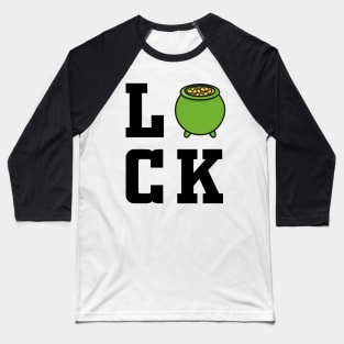 Luck pot of gold black saint patricks day Baseball T-Shirt